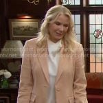 Brooke's peach suede blazer on The Bold and the Beautiful