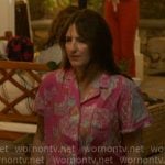 Brooke's pink printed pajamas on The Five Star Weekend