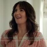 Brooke's wavy stripe knit polo top on The Five Star Weekend
