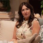 Brooke's yellow floral cropped shirt and skirt set on The Five Star Weekend