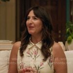 Brooke’s yellow floral cropped shirt and skirt set on The Five Star Weekend