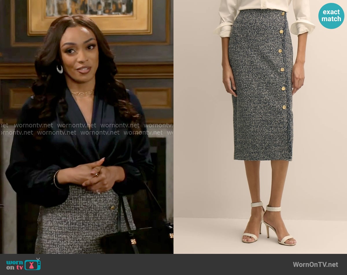 Madison’s button front skirt on Beyond the Gates Madison’s button front skirt on Beyond the Gates