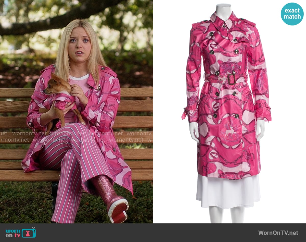 Burberry Graphic Print Trench worn by Elle Woods (Lexi Minetree) on Elle
