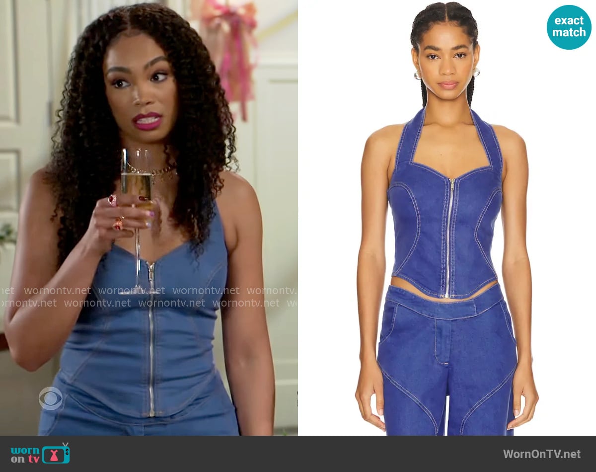 By.Dyln Ramona Corset Top worn by Chelsea Hamilton (RhonniRose Mantilla) on Beyond the Gates
