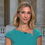 Caitlin Huey-Burns’ teal asymmetric dress on CBS Mornings Caitlin Huey-Burns’ teal asymmetric dress on CBS Mornings
