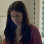Caroline's pink v-neck knit top on The Five Star Weekend