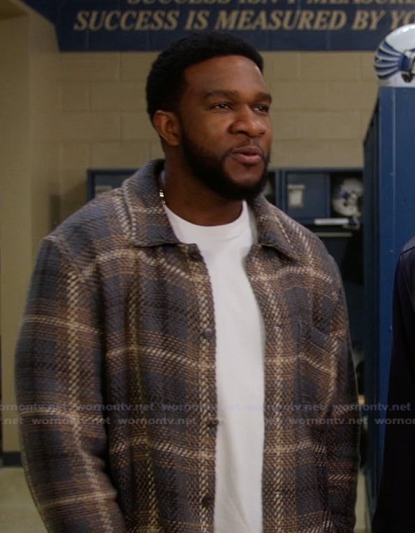 Cassius’s plaid shirt jacket on All American
