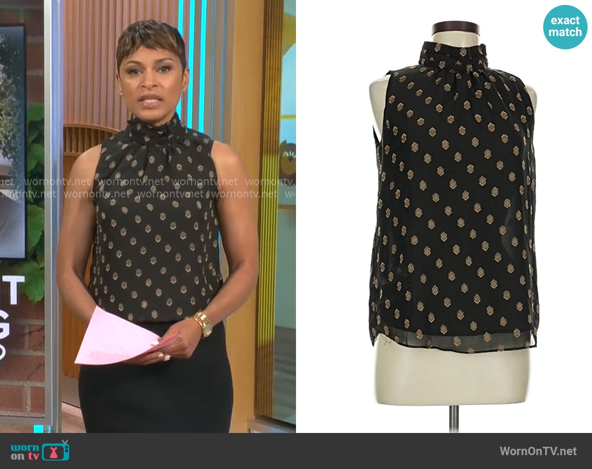 Catherine Malandrino Tank top worn by Jericka Duncan on CBS Mornings