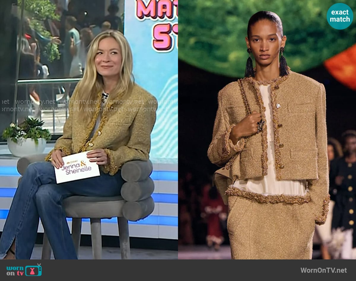 Erin Walsh’s gold tweed jacket on Today Erin Walsh’s gold tweed jacket on Today