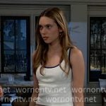 Charlotte's white tank top and jeans on General Hospital
