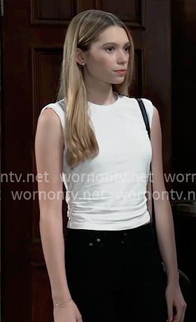 Charlotte’s white tank top on General Hospital