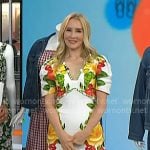 Chassie’s white floral v-neck dress on Today