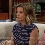 Chelsea’s blue striped dress on The Young and the Restless