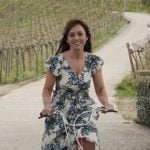 Chelsea’s floral print v-neck dress on Paris is Always a Good Idea