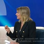 Christine Romans’ black blazer with gold buttons on Today