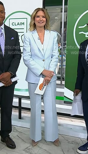 Christine’s light blue blazer and pants on Today