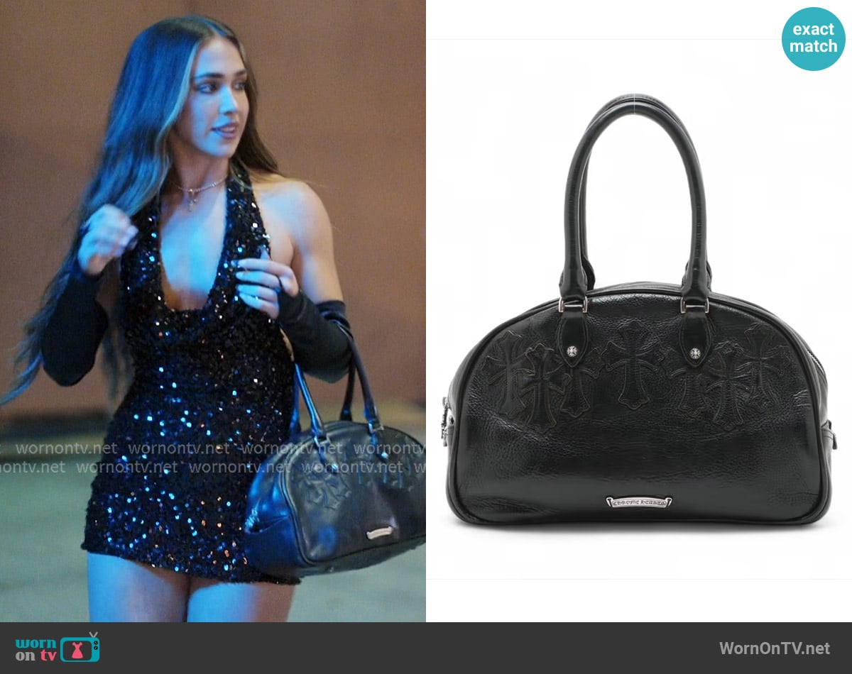 Chrome Hearts Cemetery Cross Gym Bag worn by Ariana Biermann on Next Gen NYC