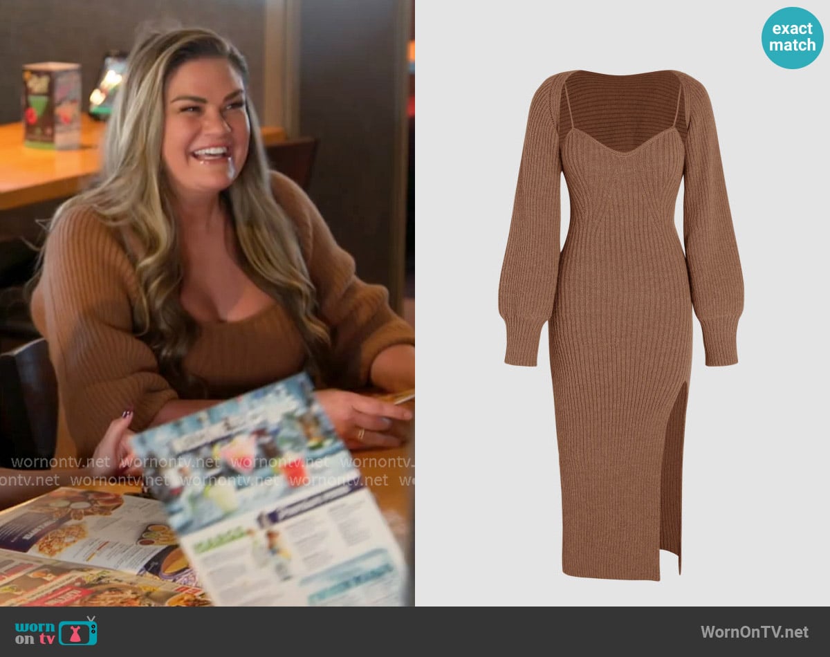 Brittany’s brown knit dress on The Valley Brittany’s brown knit dress on The Valley