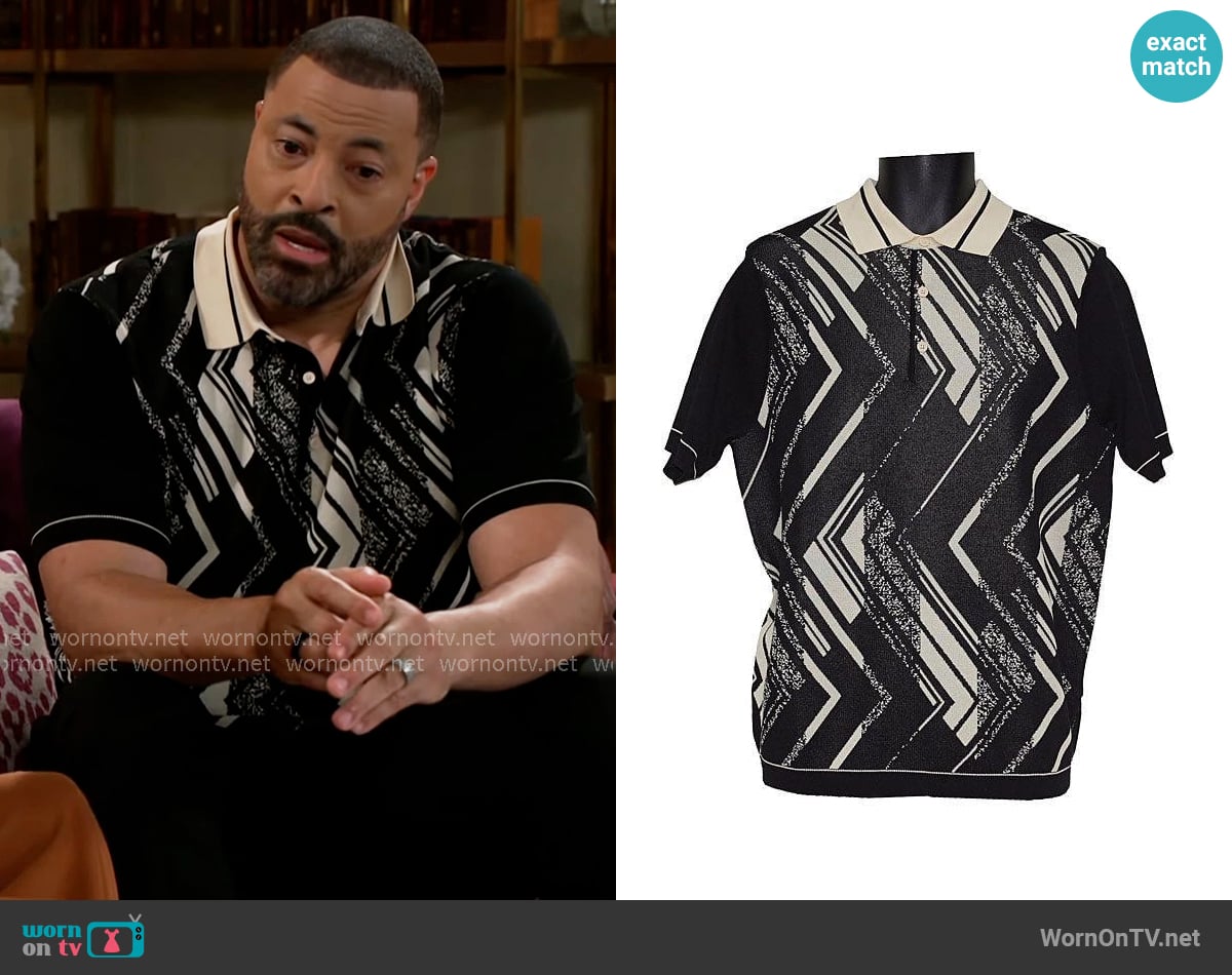 Cigar Shirt PJ1410 worn by Bill Hamilton (Timon Kyle Durrett) on Beyond the Gates