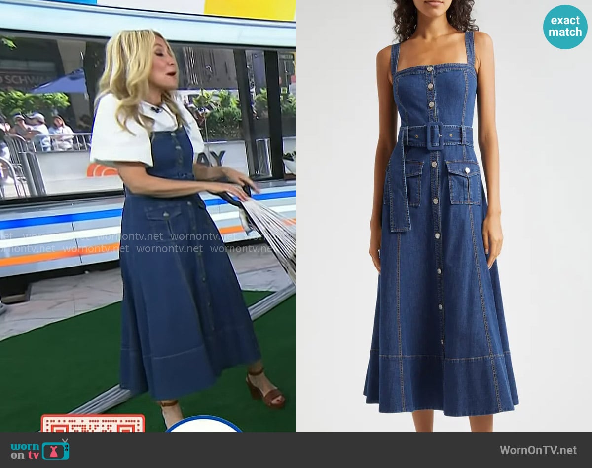 Cinq a Sept Denim Vega Dress worn by Chassie Post on Today