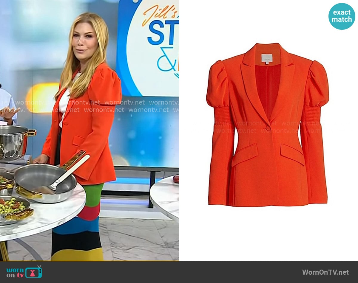 Cinq a Sept Starla Puff Sleeve Blazer worn by Jill Martin on Today