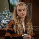Claire’s striped rugby top on The Young and the Restless