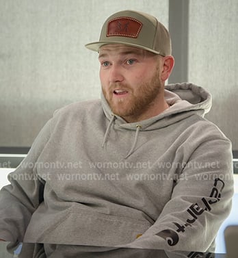 Cole's grey hoodie on The McBee Dynasty Real American Cowboys