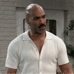 Curtis’s white knit button down shirt on General Hospital