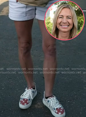 Danielle Breezy’s embellished American flag sneakers on Good Morning America