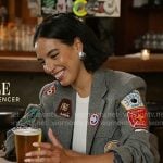 Danielle’s grey patch blazer on In The City