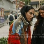Danielle’s multicolor fleece jacket on In The City