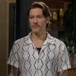 Daniel’s printed crochet shirt on The Young and the Restless