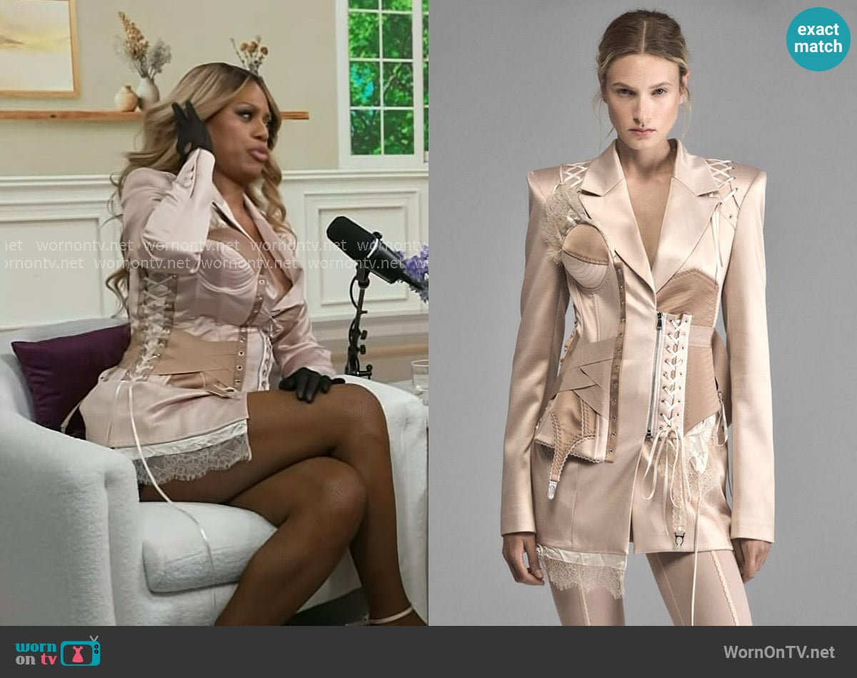 Daniil Antsiferov Lingerie Jacket worn by Laverne Cox on Today