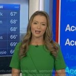 Dani’s green gathered dress on Good Morning America