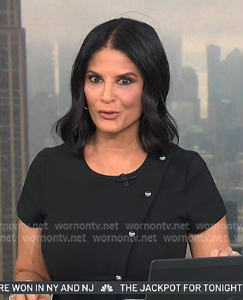 Darlene’s black asymmetric button top on Today