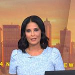 Darlene’s blue tweed sheath dress on Today
