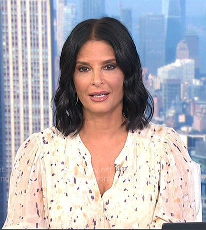 Darlene’s ivory abstract print dress on Today