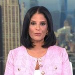 Darlene’s pink plaid short sleeve jacket on Today
