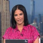 Darlene’s pink prited short sleeve dress on Today