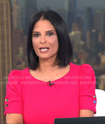 Darlene’s pink puff sleeve dress on Today
