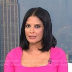 Darlene’s pink square neck dress on Today