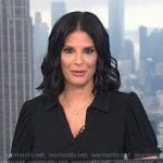 Darlen's black collared short sleeve top on Today