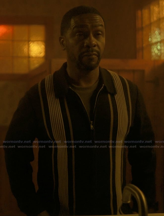 Darnell’s striped cardigan on The Chi