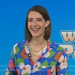 Daryn Carp’s blue floral button down shirt on Today