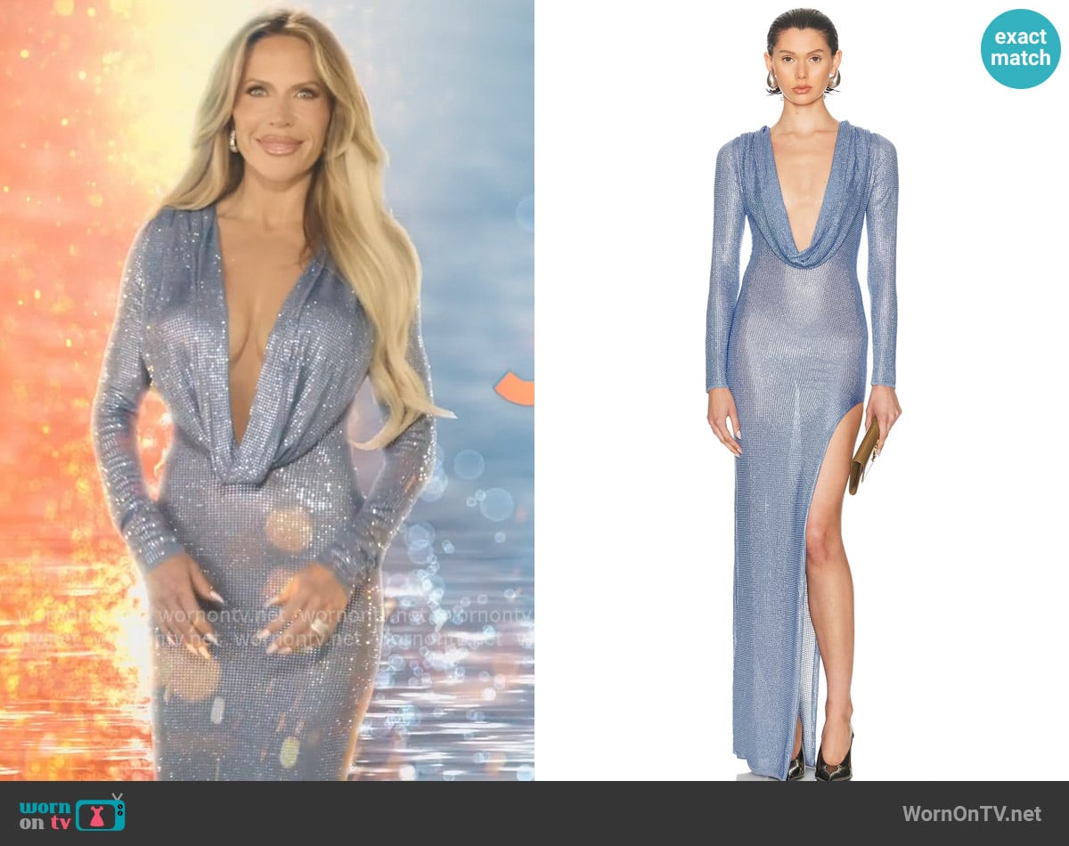 David Koma Jersey & Hotfix Gown worn by Jennifer Pedranti on The Real Housewives of Orange County