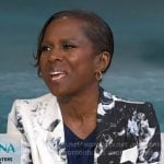 Deborah’s black and white floral suit on Good Morning America