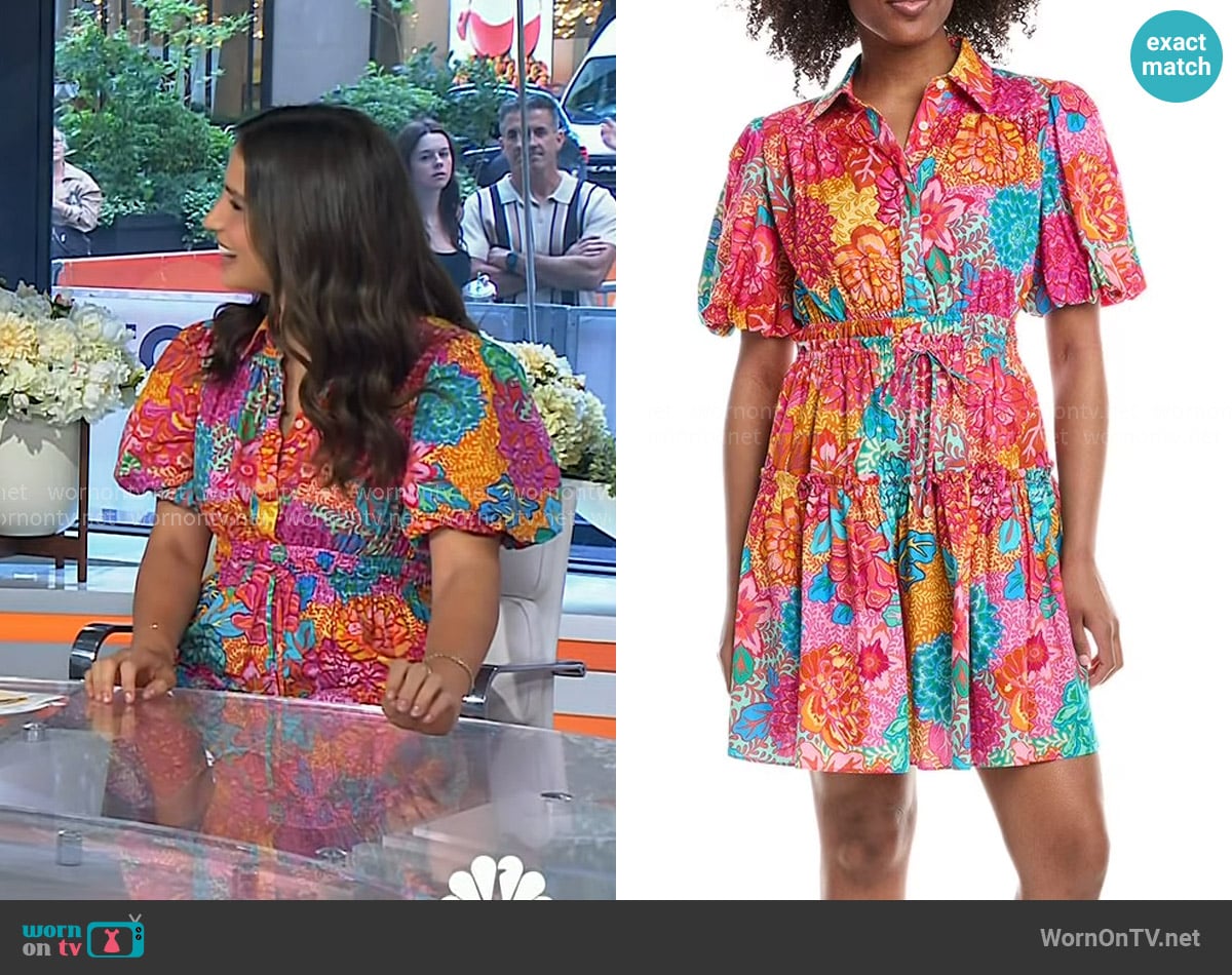 Derek Lam 10 Crosby Doha Dress worn by Angie Lassman on Today