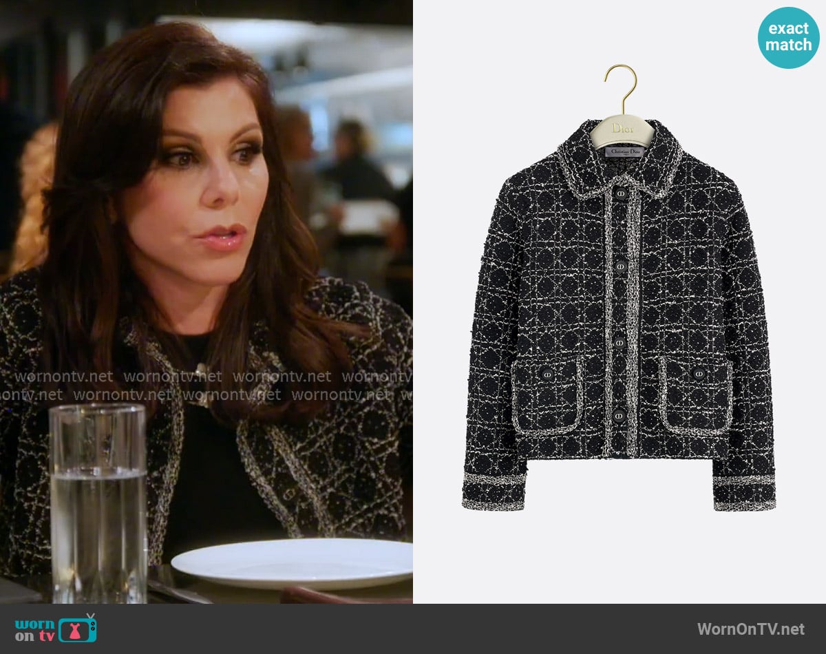 Dior Macrocannage Jacket worn by Heather Dubrow on The Real Housewives of Orange County