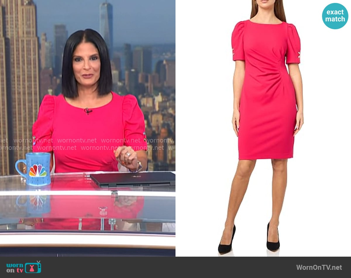 Darlene’s pink puff sleeve dress on Today