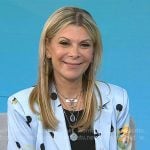Dr. Robi Ludwig’s blue floral polka dot suit on NBC News Daily